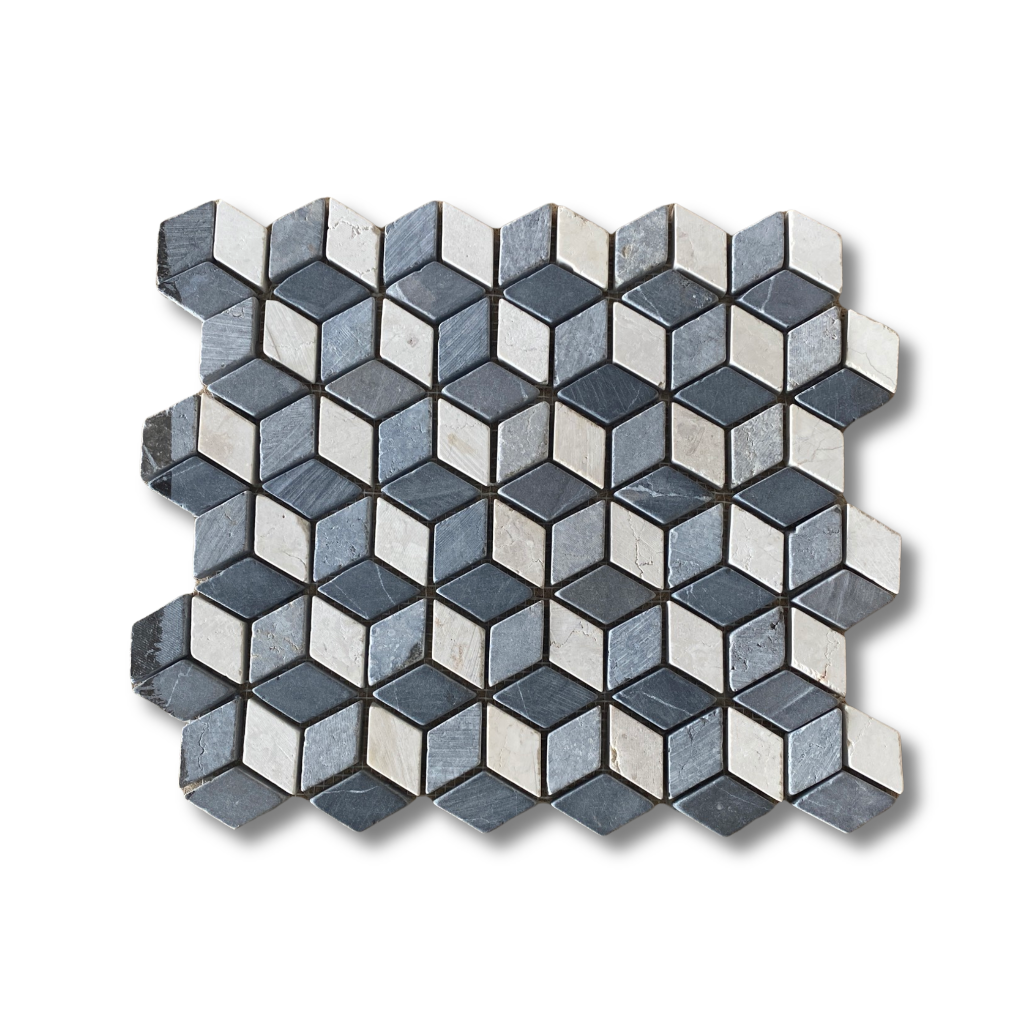 MOSAIQUE CUBIC MIX WHITE LIGHT GREY 30X30 = MIX GREY