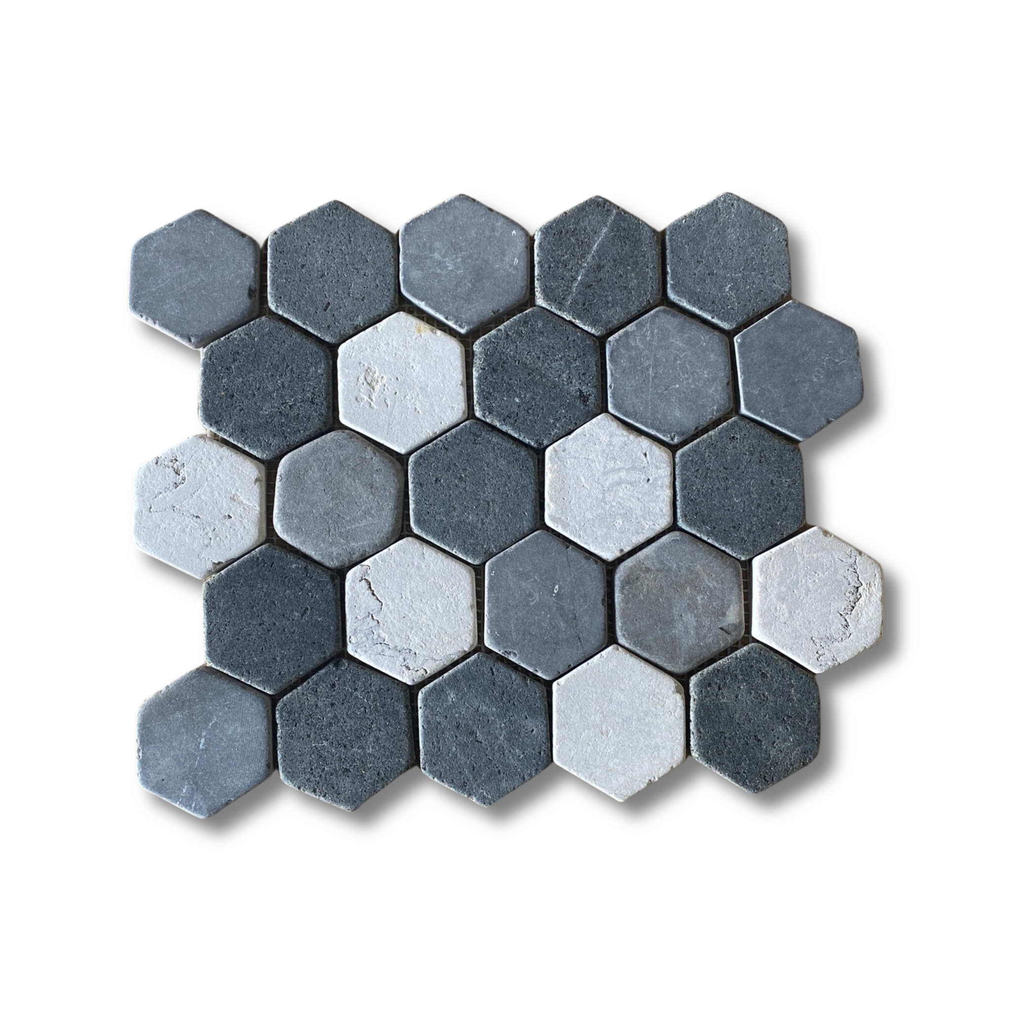MOSAIQUE ESAGONO MIX WHITE LIGHT GREY GREY 30X30