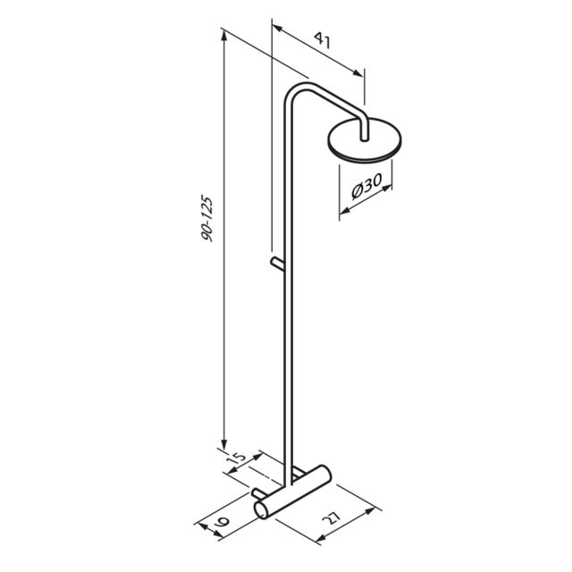 COLONNE INDO NOIR MAT THERMOSTATIQUE COMET725 = COTE001BM